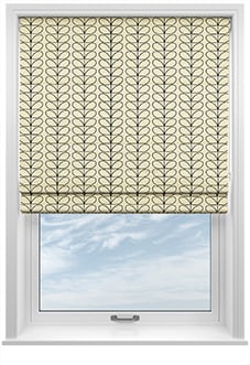 Orla Kiely Linear Stem, Black - Twist&Fit Roman Blind